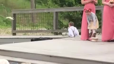 WEDDING turns to a comedy because of this cute KIDS! Ring bearer FAILS