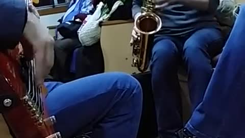Saxophone Show Go on Ferry