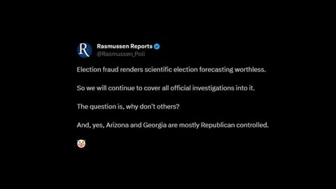 Rasmussen Says Fraud Renders Scientific Election Forecasting Worthless, Begins Sharing Evidence