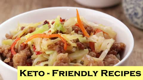 Keto Chili-Blackbean Pork Cabbage Stir-Fry