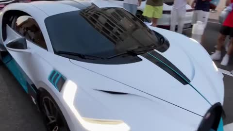 Prince of Qatar driving his $6million Bugatti Divo