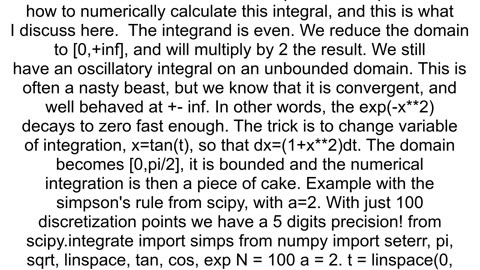 Integration on python