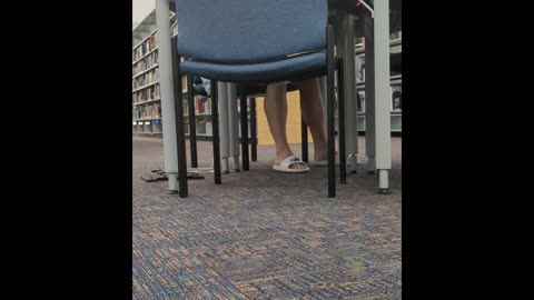 Library boyfeet flip flops
