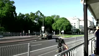 Armored vehicles patrol Geneva before Biden-Putin summit