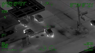 Tampa Police Flawlessly Execute Takedown of Armed Carjacking Suspect (Aerial Night Vision)