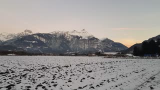 Snow in Switzerland in Spring 2021