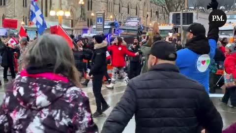 Freedom Convoy Ottawa Holding Hands