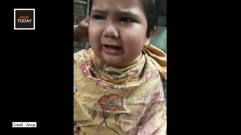 Little Baby Hair Cutting Video Going Viral On Internet | Funny Video | Grumpy cute kid