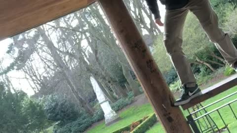 Railing Jump Ends Poorly in Park