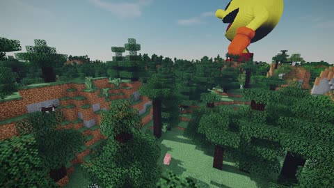 Giant Minecraft Pac-Man Build Schematic!