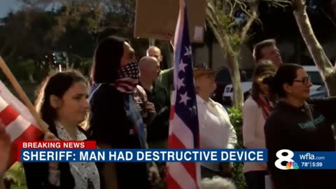 Man in All Black Arrested With Pipe Bomb at Jan 6 Rally - WFLA