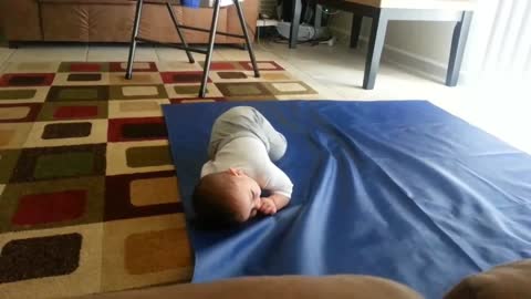 Baby Vero Trying To Crawl