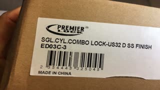 Grip Tight Tools ED03C Set of 3 Stainless Steel Combo Lock Door Knob Single Cylinder Deadbolt SC1