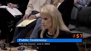 CDA City Council Appeal Hearing Public Comment by Sandy - 6/4/24