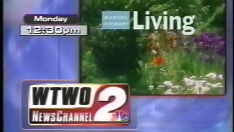 April 1998 - WTWO Promo for 'Martha Stewart Living'