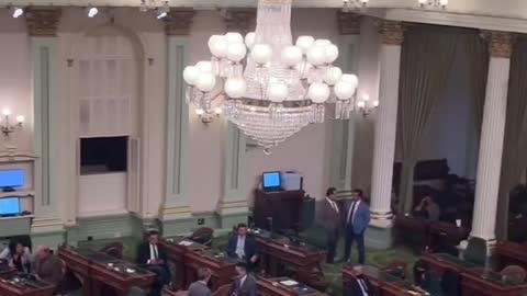 Assembly floor at the California Capitol