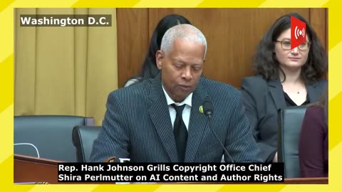 Rep. Hank Johnson Grills Copyright Office Chief on AI Content and Author Rights at House Hearing