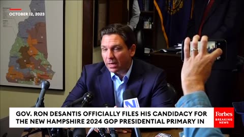 JUST IN- Florida Gov. Ron DeSantis Officially Files Paperwork For Candidacy In New Hampshire Primary