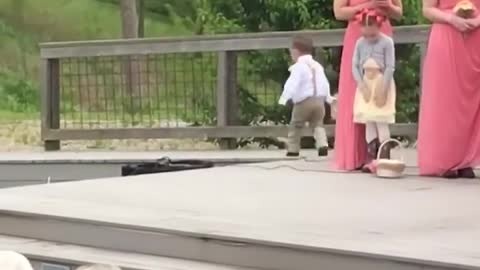 Kids add some comedy to a wedding1