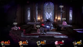 Ganondorf Vs Young Link Vs ROB Vs Kirby Vs Snake on Dracula's Castle (Super Smash Bros Ultimate)