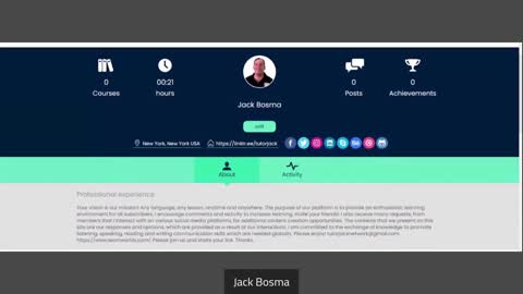 The LearnWorlds Profile Of Jack Bosma