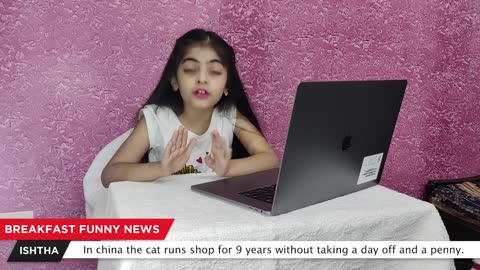Child english news reader | Child anchoring | kids breakfast funny news | Ishtha