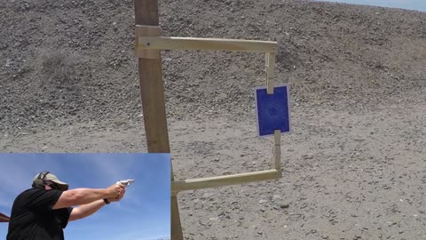 Shooting a card in half with a Kimber K6 Revolver
