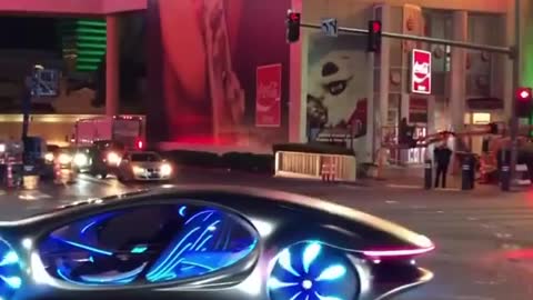 neon electric car