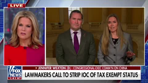 Reps. Michael Waltz and Jennifer Wexton talk about why the International Olympic Committee should lose its tax-exempt status