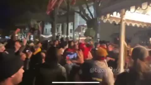 Proud Boys chase BLM/ANTIFA off, now Patriots sing National Anthem