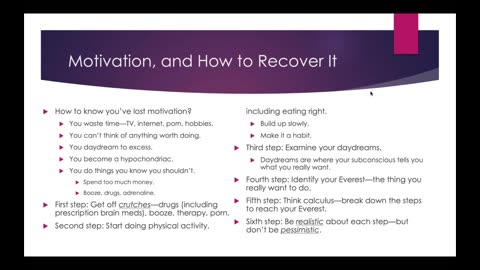 CRP Weekly Webinar #16: Motivation and How to Recover It