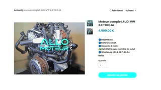 ALLOMOTEUR.COM - Moteur complet AUDI VW 2.0 TDI CJA