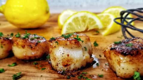 Smokin' & Grillin' wit AB: Scallops | Butter Garlic Scallops Recipe | Seafood