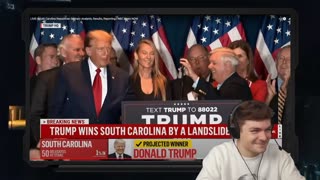 Nick Fuentes reacts to Trump's South Carolina victory speech