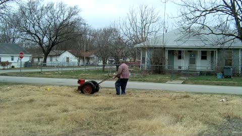 OBP Episode 1 - 1950 David Bradley cuts the grass.