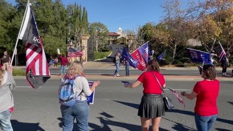 Panorama of Thousand Oaks, CA MAGA/Stop the Steal Rally/Protest 1-6-21