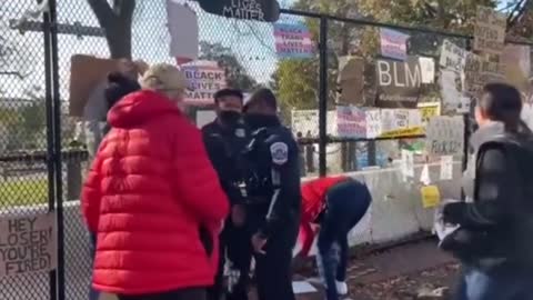 WATCH: Americans ripping down BLM propaganda signs outside the White House