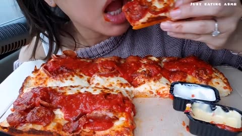 PEPPERONI & CHEESE PIZZA 🍕 compilation | asmr mukbang | pizza eating (asmr sounds) 🧀🍕