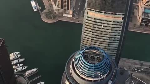 Dubai Marina Aerial View