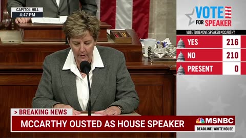 BREAKING- House votes to oust Speaker McCarthy#Donaltrumpnews