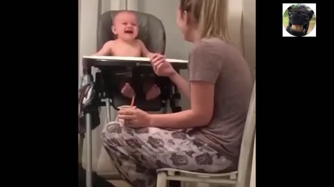 Baby laughing at Mom sneezing