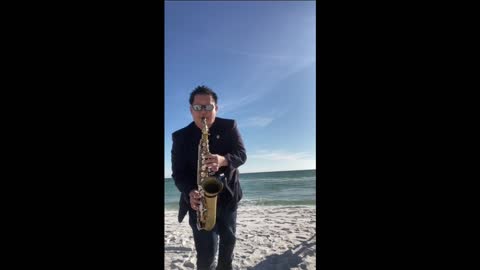 ooo baby baby by: smokey Robinson (saxophone cover beach performance)