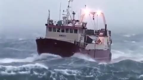 The Ship Was Falling in Storm Video #Viral #121