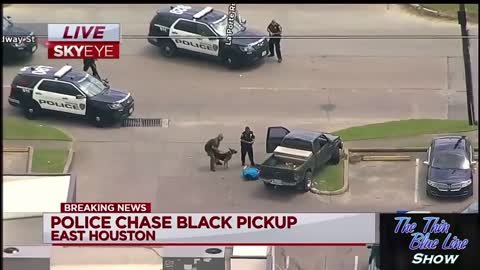 🚨Houston, TX - Pursuit with PIT to end cleanly.