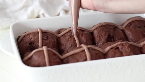 Brioche Chocolate Hot Cross Buns Recipe