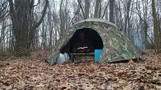 At home in my combat tent