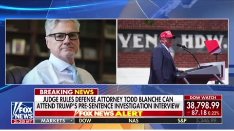 Judge rules, defense attorney Todd Blanche can attend Trump‘s pre- sentence investigation interview