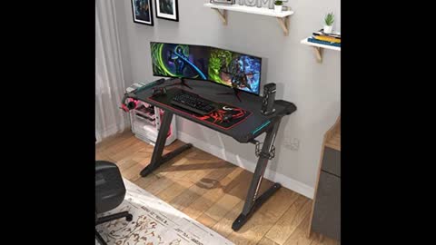 Review: It's_Organized Gaming Desk,60 x 23 Inch Gaming Table Gamer Workstation with Free Mouse...