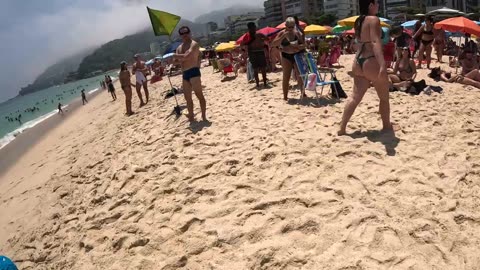 beach video//#beach //walk beach Summer day Rio de Janeiro