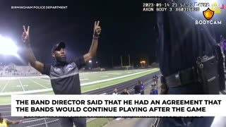 DC Shorts-BODYCAM: Marching Band Director Gets Tased After He Won't Stop His Band From Playing
